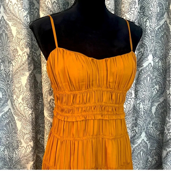 Anthropologie Orange Midi Dress - Picture 8 of 12
